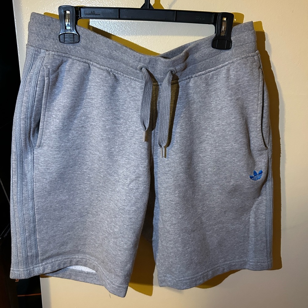 Grey adidas sweatshorts